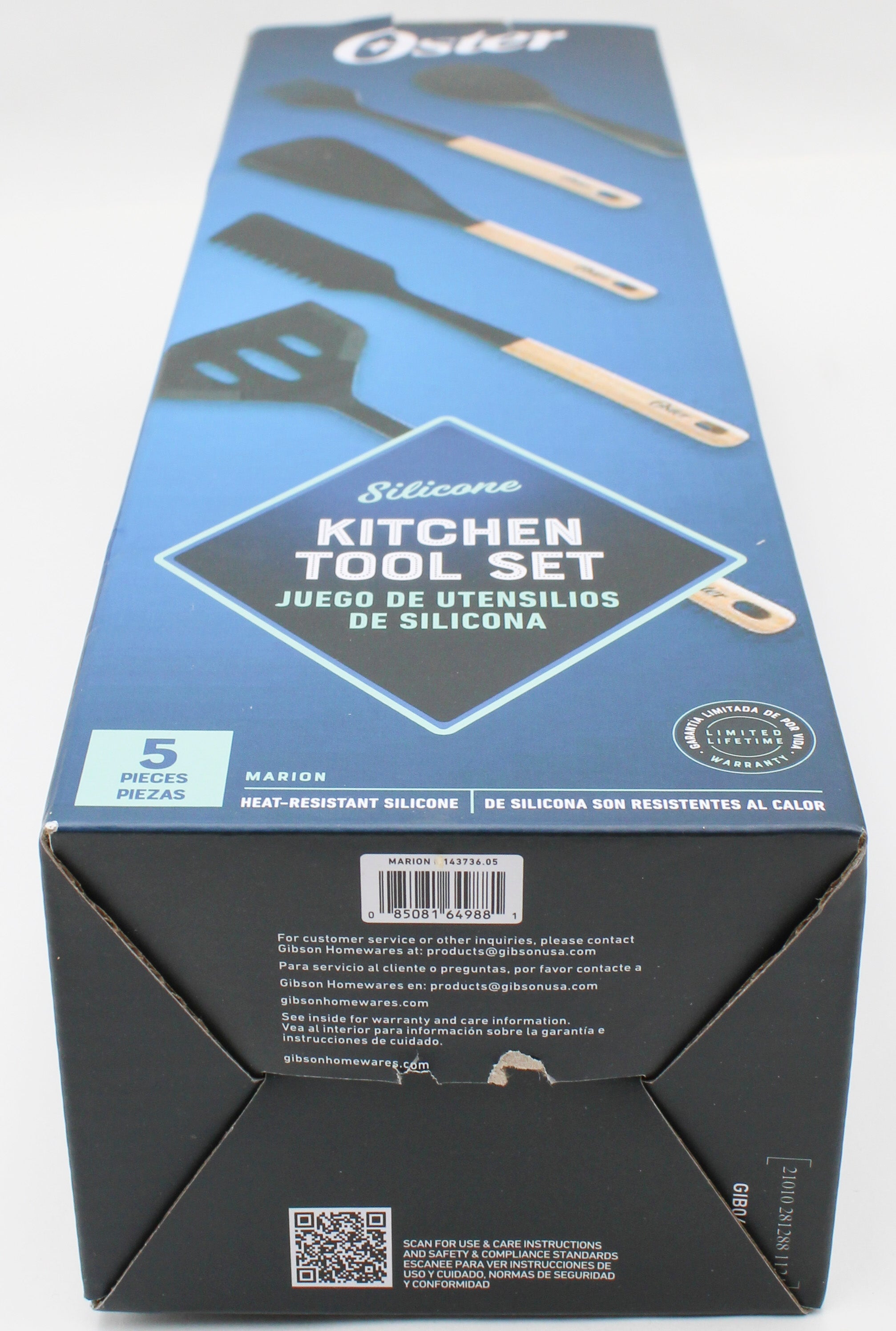 OSTER 5PC KITCHEN TOOL SET -WOODEN HANDLES NI