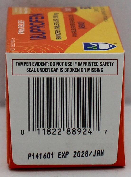 RITE AID PAIN RELIEVER IBUPROFEN ORANGE CAPLETS 50ct EXP 1/15/2028