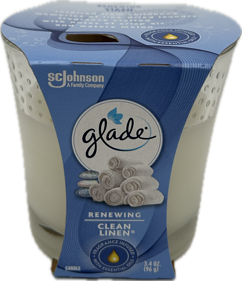 Glade Candle Clean Linen Scent 3.4oz