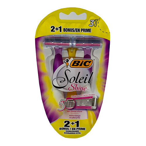 BIC SOLEIL SHINE LADYS SHAVER 2CT+1