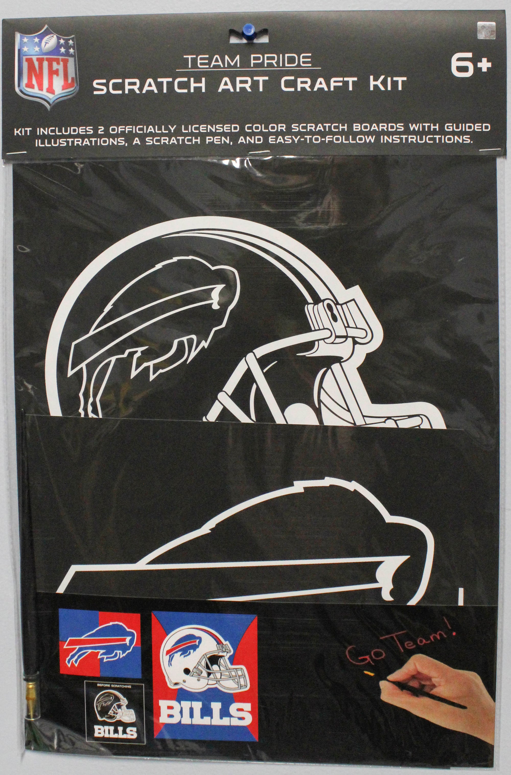 OFFICIALLY LICENSED BUFFALO BILLS SCRATCH ART CRAFT KIT
