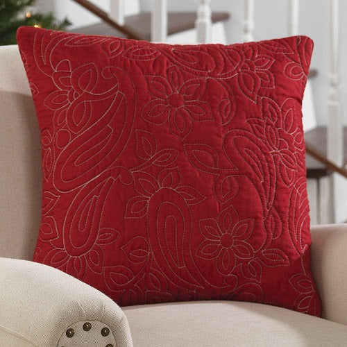CHRISTIE QUILTED 18" PILLOW COVER