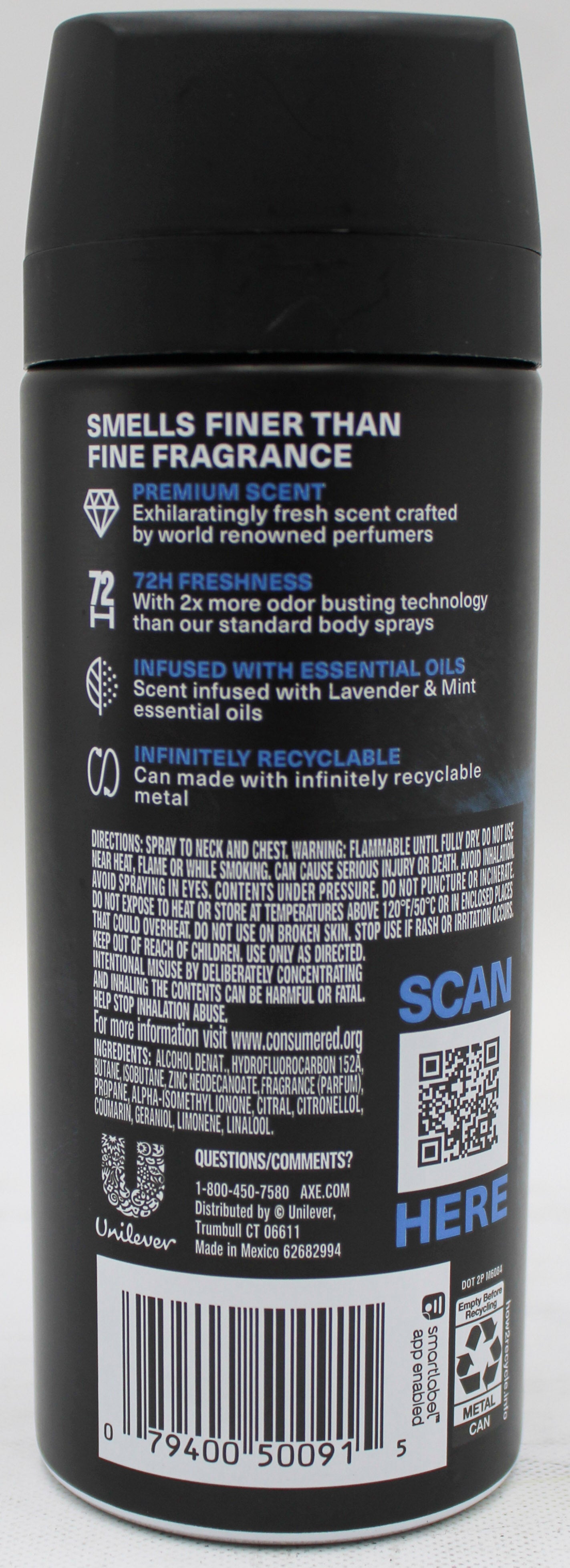 AXE BODY SPRAY LAVENDER 4oz