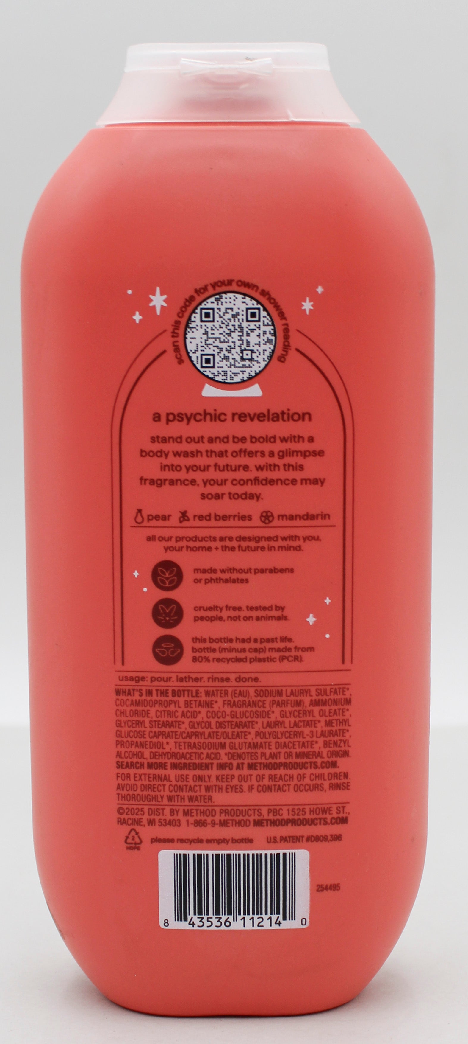 SP Method Body Wash Pear Red Berries Mandarin 18oz