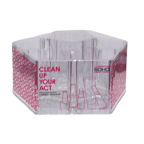CONAIR SOHO ACRYLIC PENTAGON SHAPE COSMETIC ORGANIZER NI