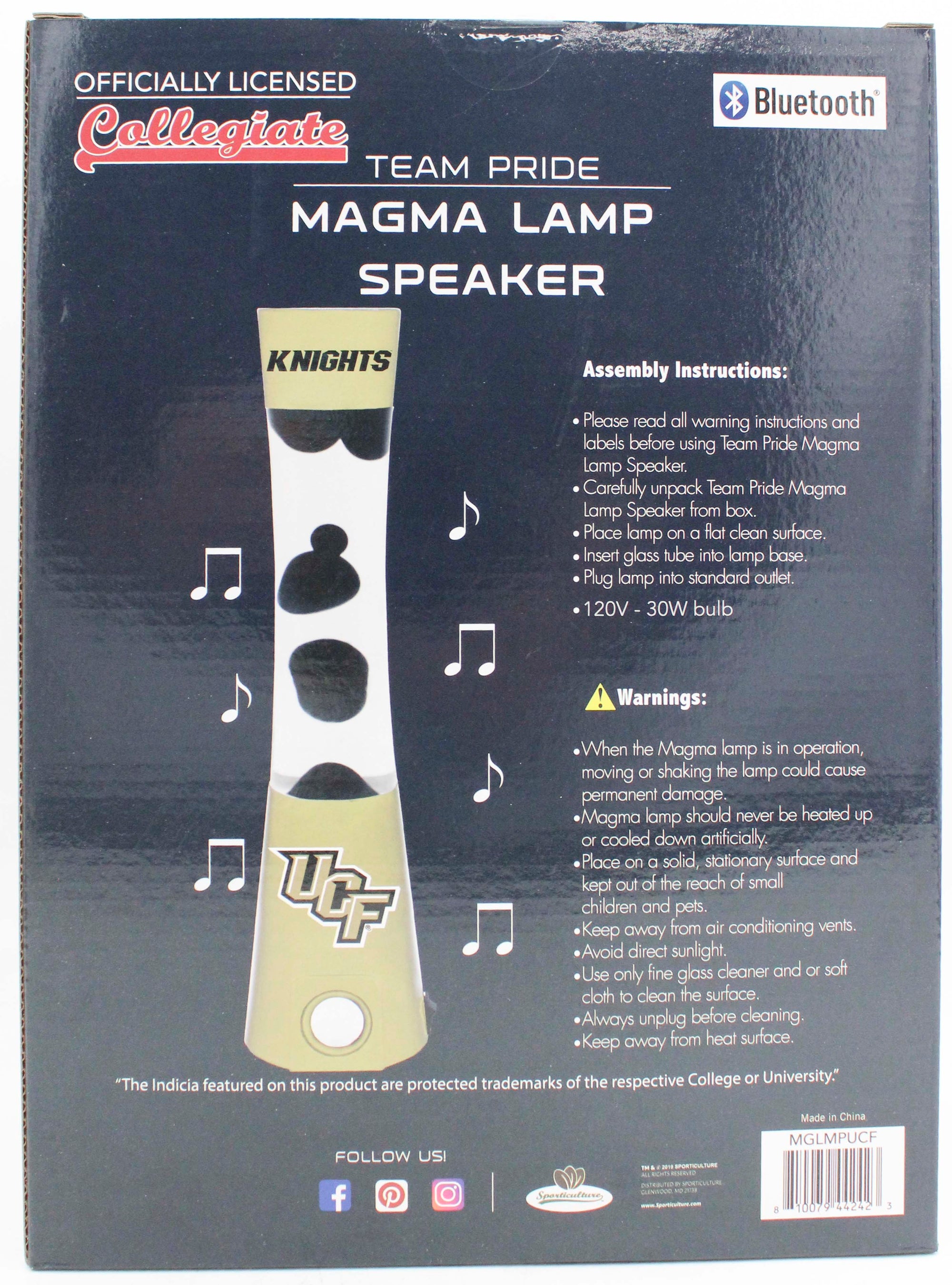 CENTRAL FLORIDA KNIGHTS LAVA LAMP SPEAKER 16.5"