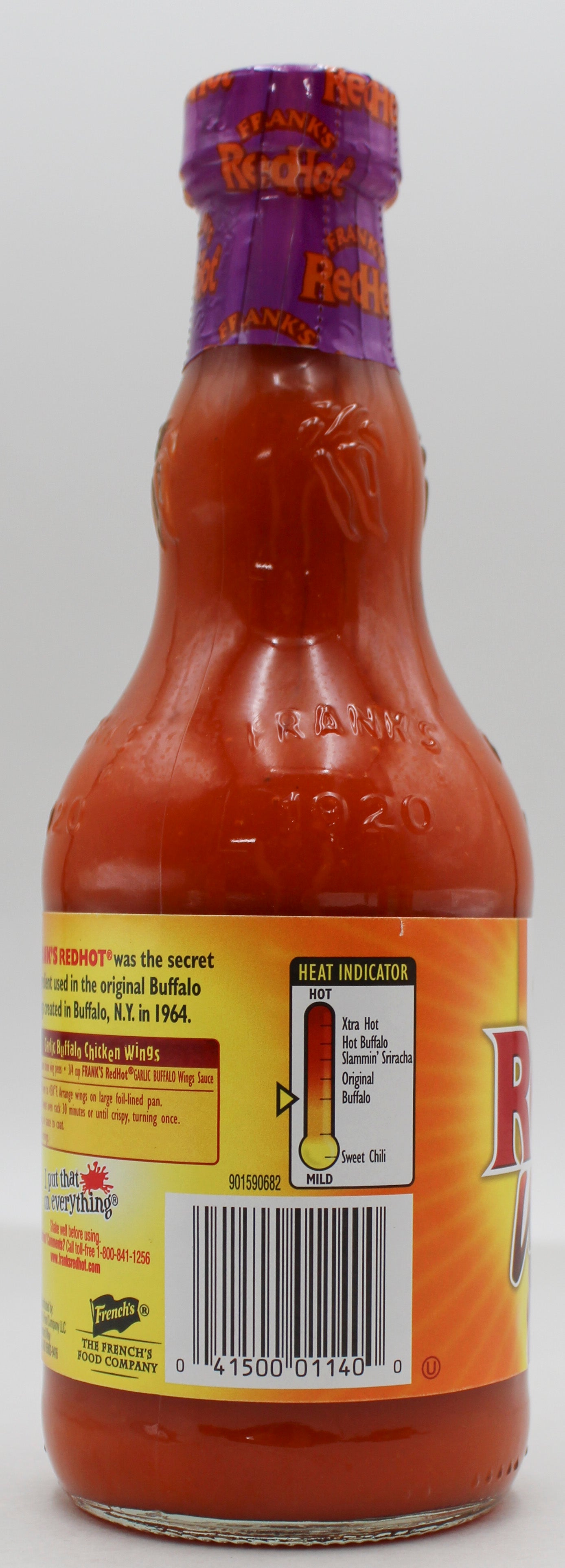 FRANKS RED HOT GARLIC BUFFALO WING SAUCE 12 Oz BB 7/1/27