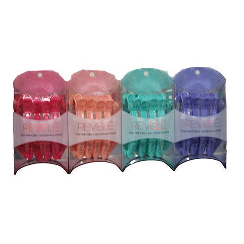 DONNAMAX REVELE CROC HAIR CLIPS 4PK ASST COLORS NI