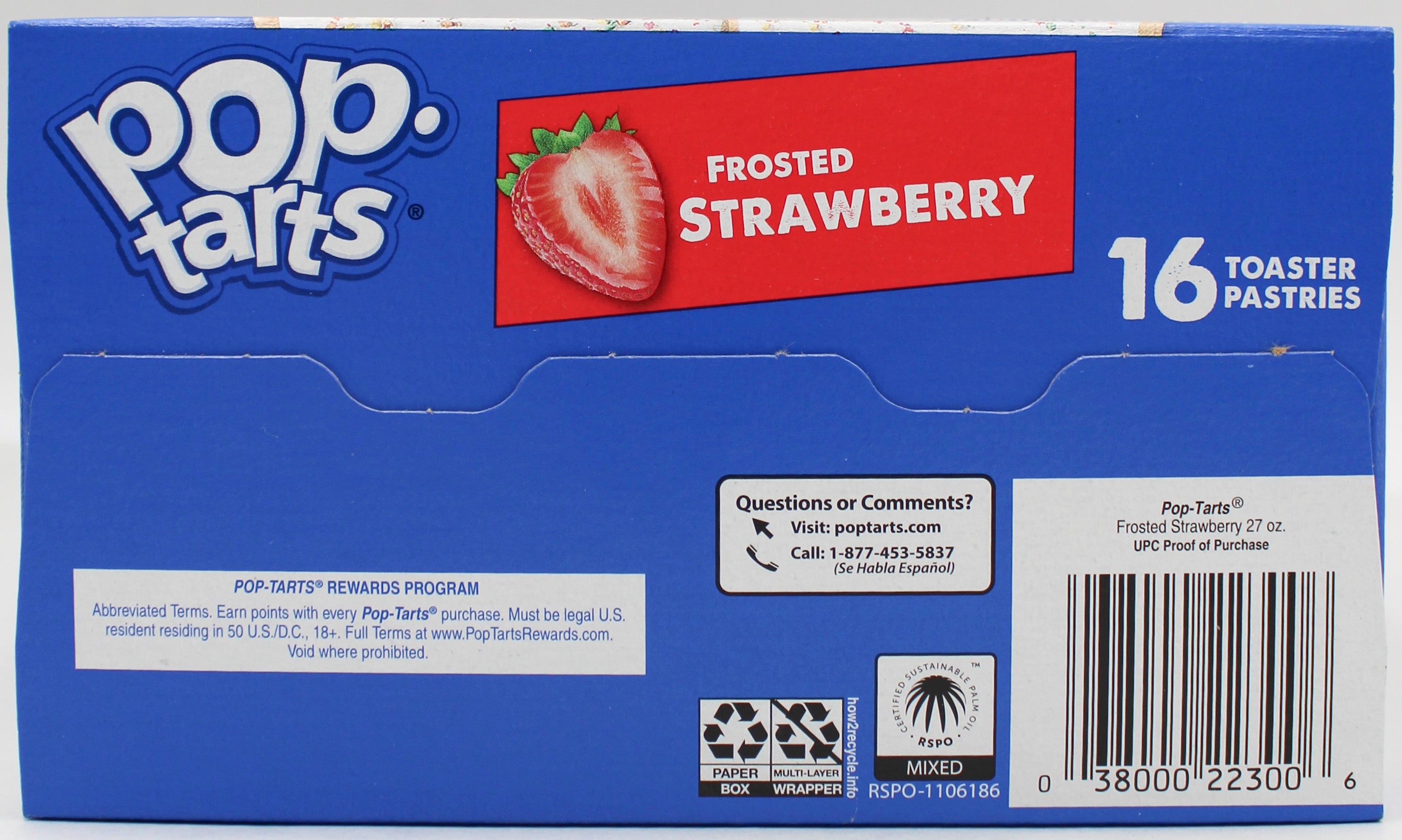 POP-TART FROSTED STRAWBERRY TOASTER PASTRY 16ct 27 Oz NI BB 10/28/2026