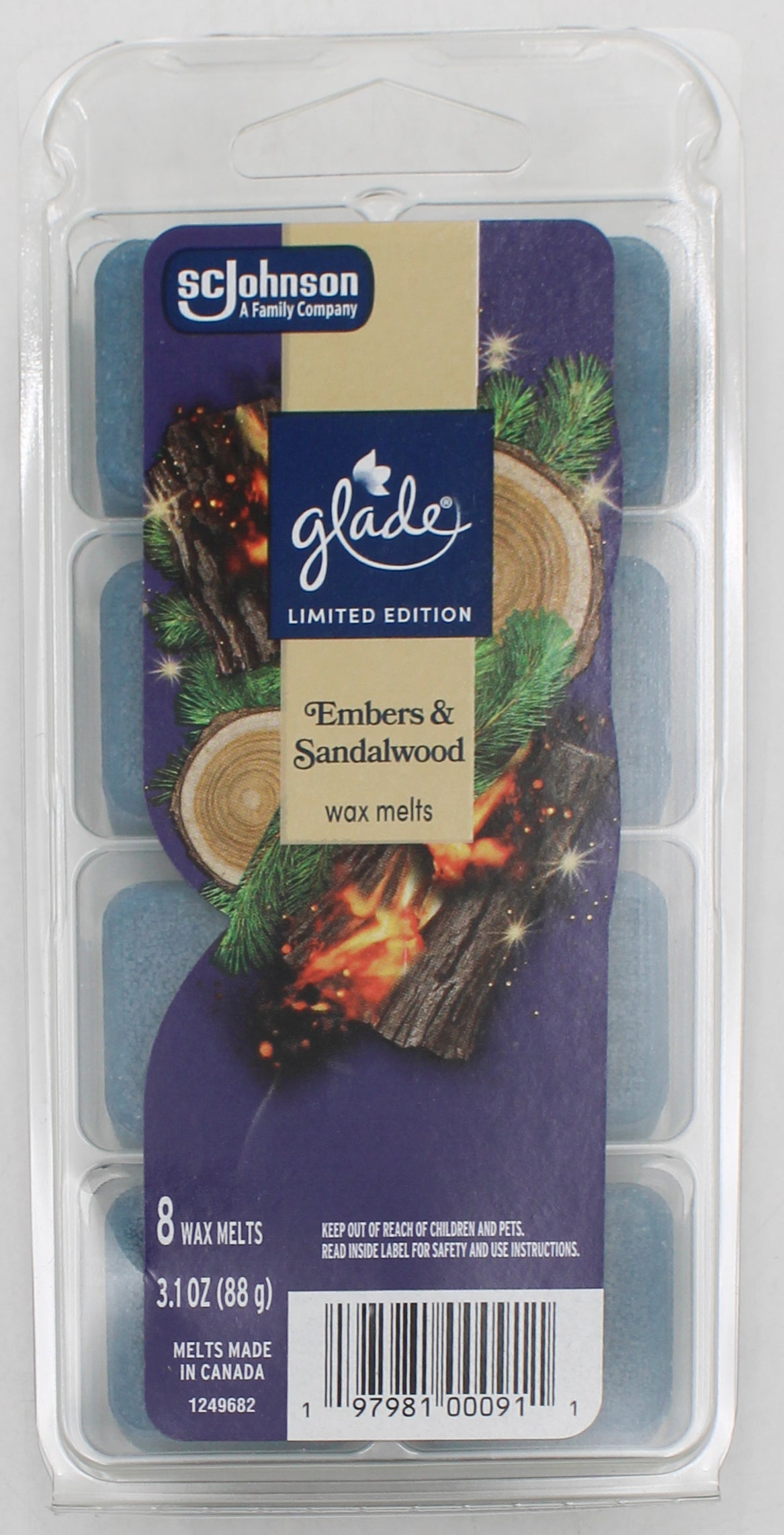 Glade Wax Melts Embers & Sandalwood 3.1oz (US)