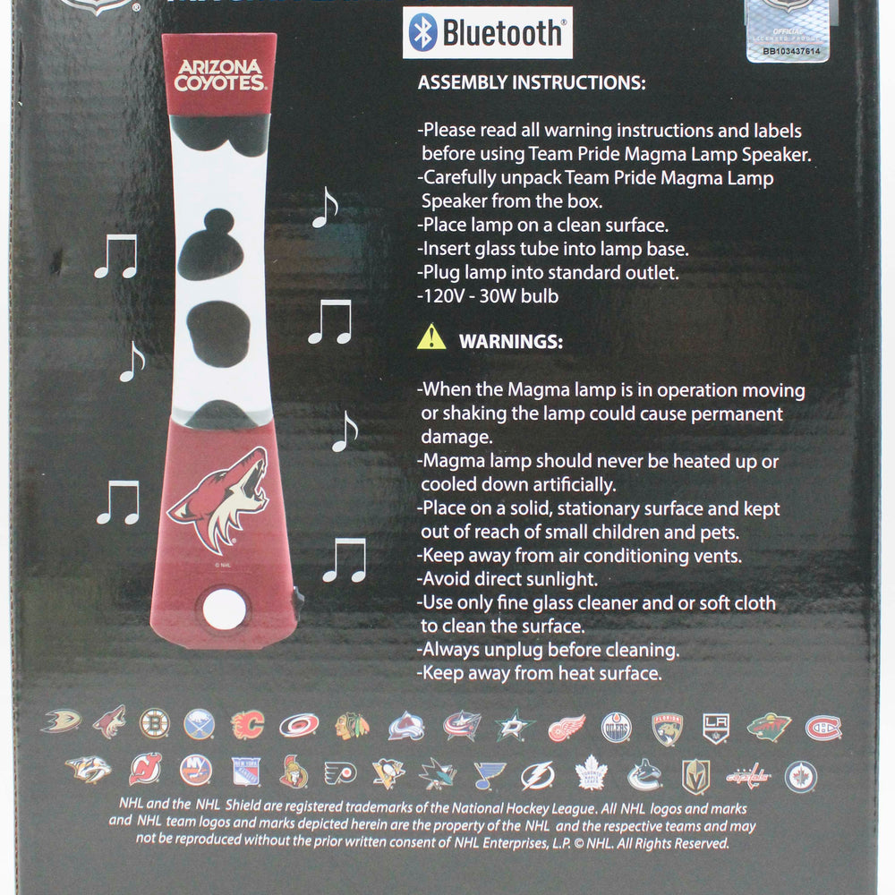 NHL ARIZONA COYOTES LAVA LAMP SPEAKER 16.5"