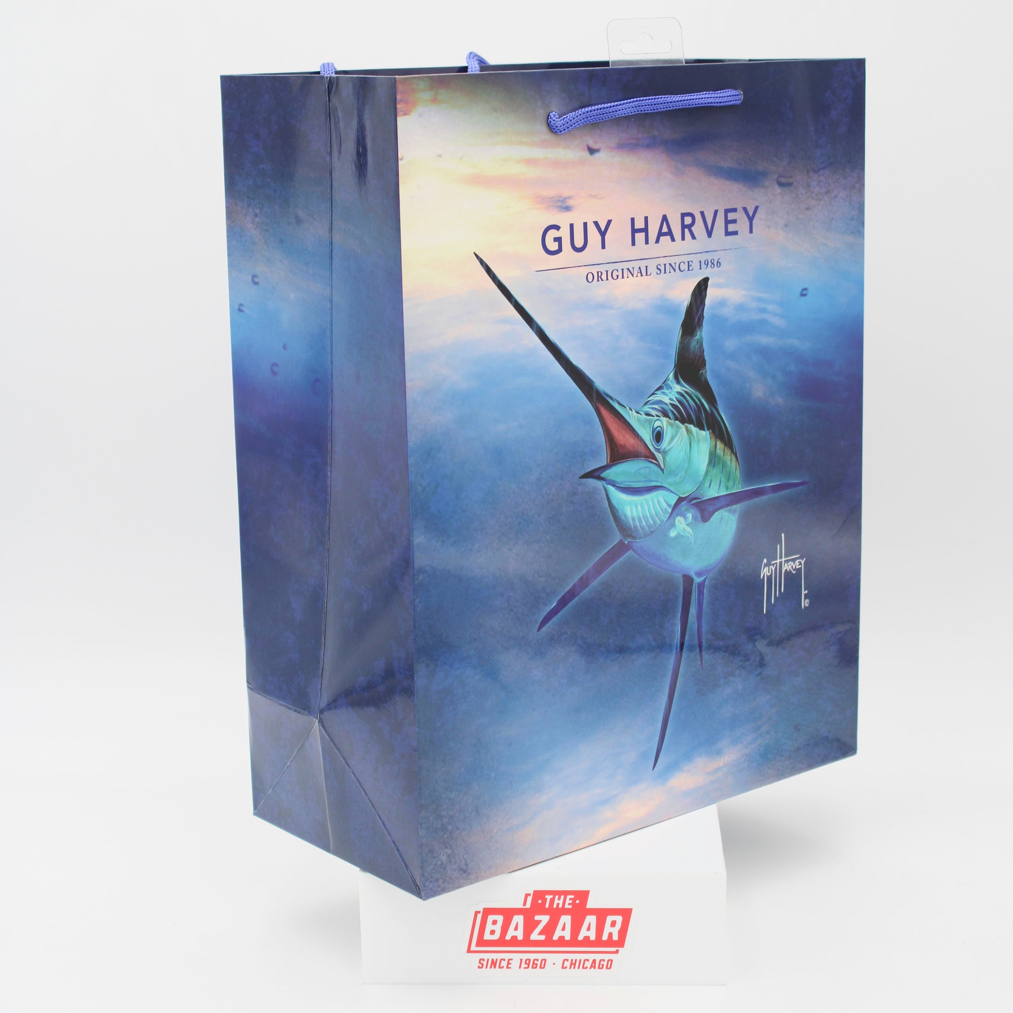 GUY HARVEY MEDIUM GIFT BAG 10" X 5" X 12"  - MARLIN