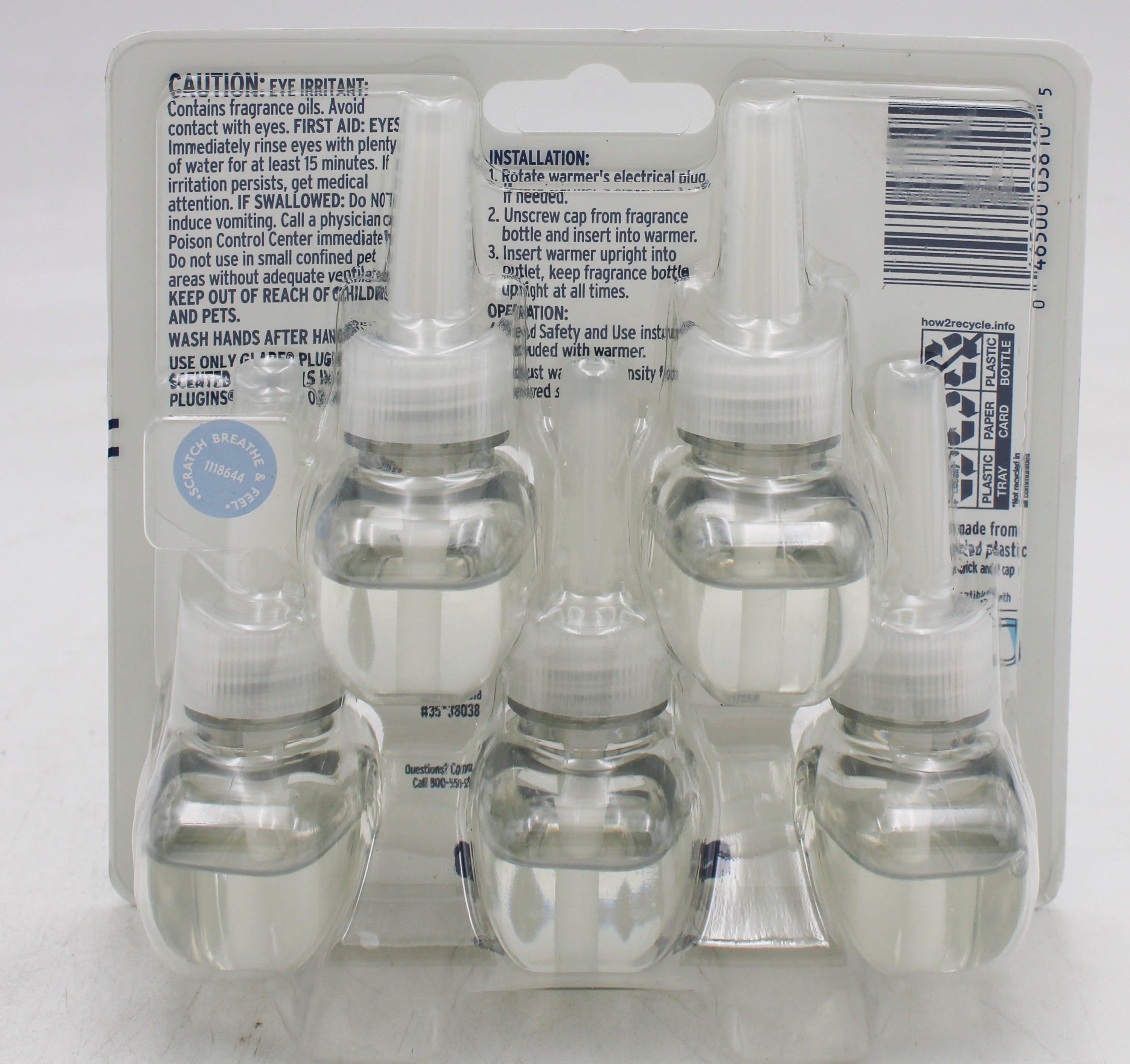 SP GLADE PLUGINS SCENTED OIL  5CT REFILLS 0.67oz SKY & SEA SALT