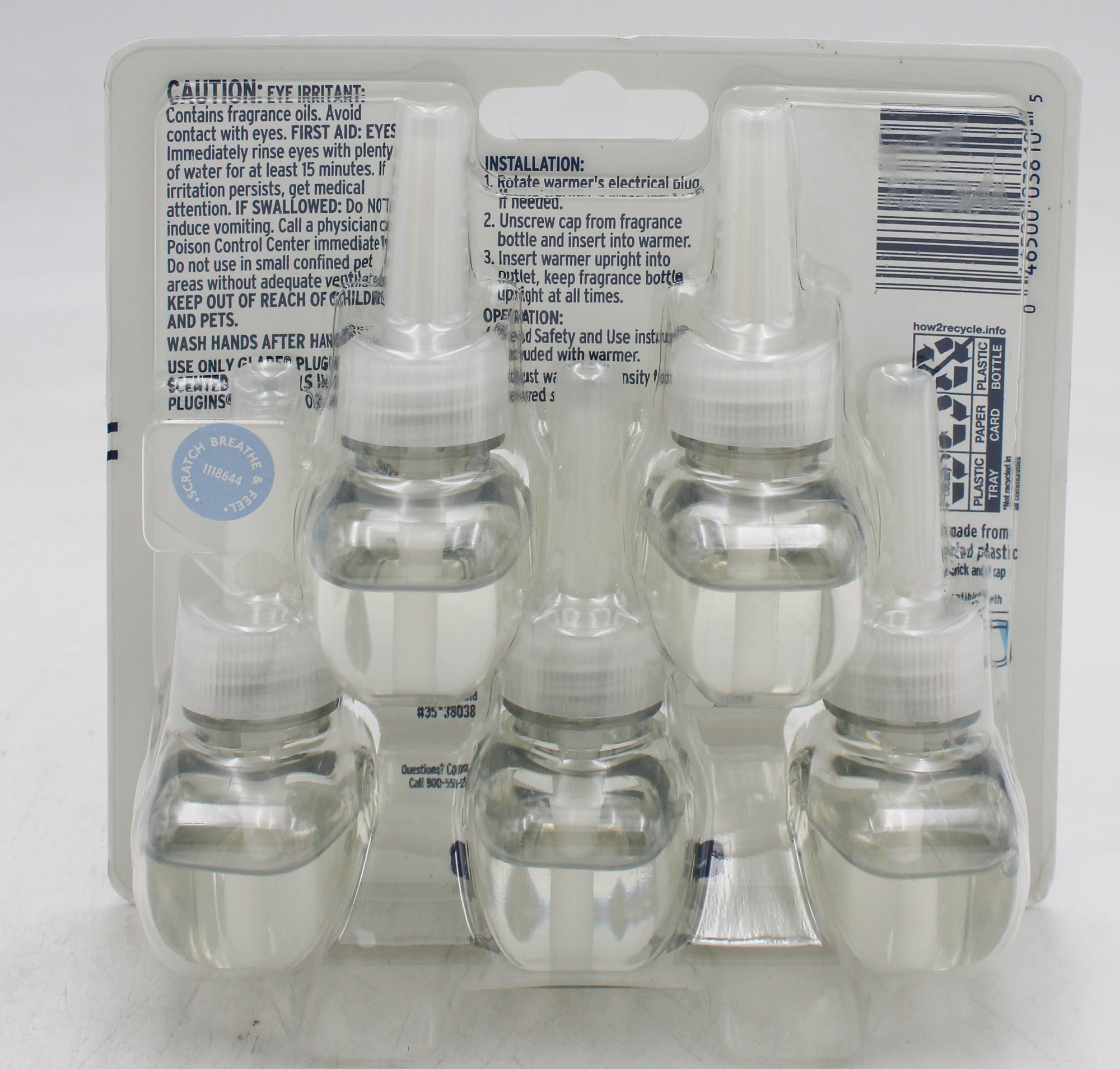 SP GLADE PLUGINS SCENTED OIL  5CT REFILLS 0.67oz SKY & SEA SALT