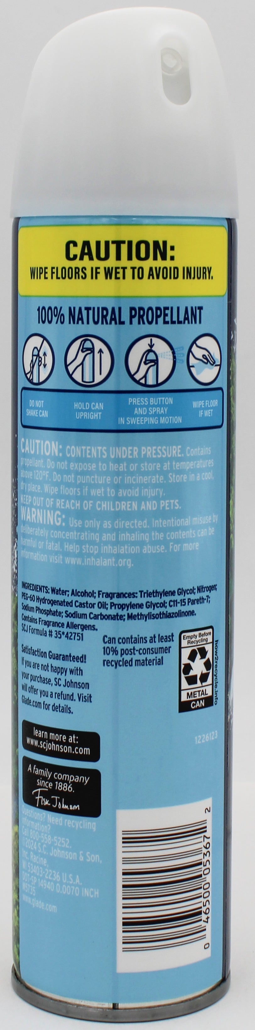 GLADE AEROSOL SPRAY FRESH JUNIPER & TEAK 8oz US