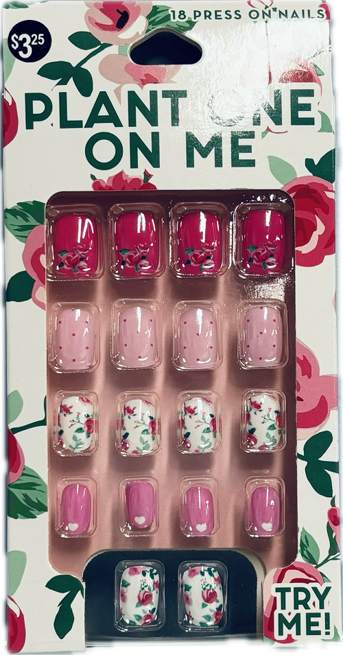 TASTE BEAUTY PLANT ONE ON ME 18 PIECES PRESS ON  NAILS PP$3.25