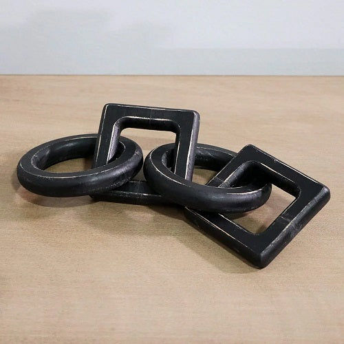 BLACK WOODEN CHAINS 10"L x 4"W