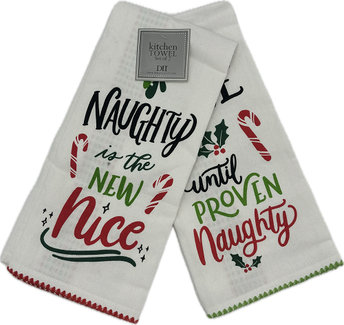 NAUGHTY & NICE  DISHTOWEL SET 2CT