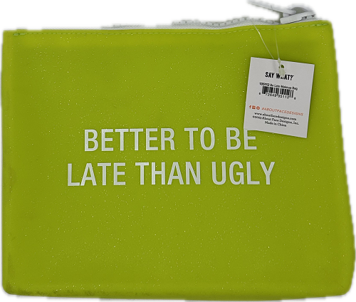 BETTER TO BE LATE MEDIUM SILICONE COSMETIC BAG