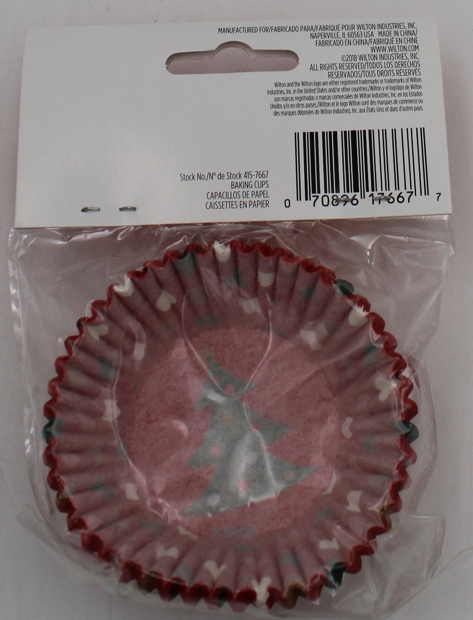 WILTON 75CT HOLIDAY RED TREE CUPCAKE LINERS
