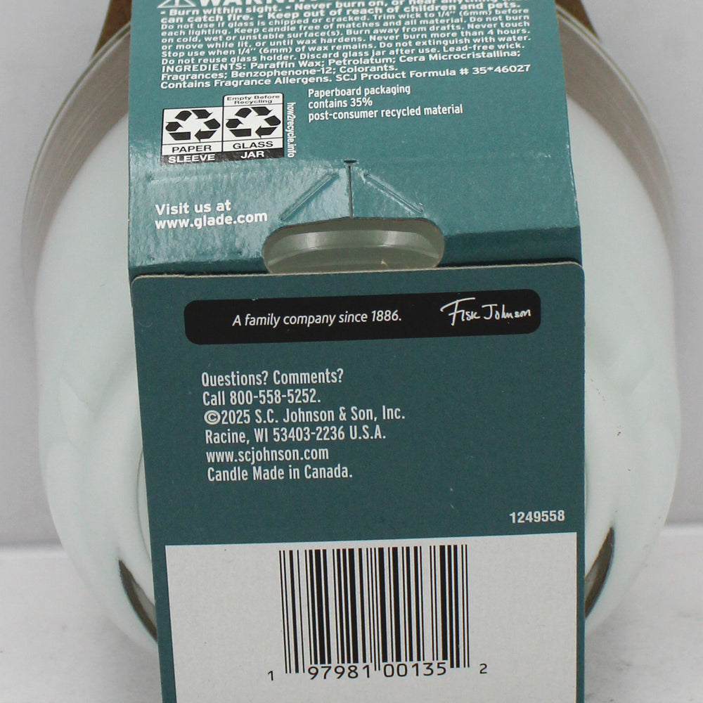 GLADE 3-WICK CANDLE BERGAMOT & EUCALYPTUS 6.8oz US