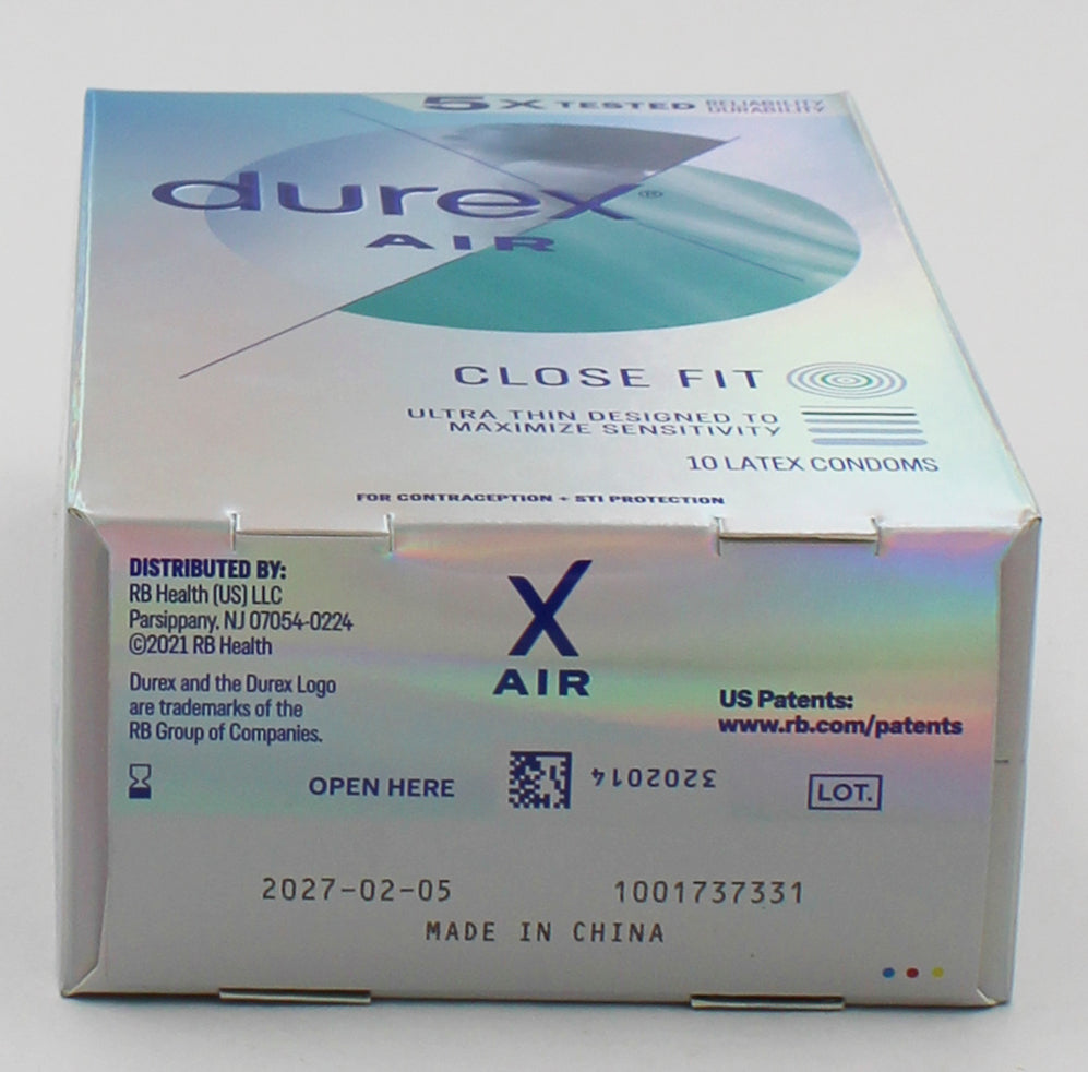 DUREX 10 PACK CONDOMS AIR CLOSE FIT EXP 2/2027