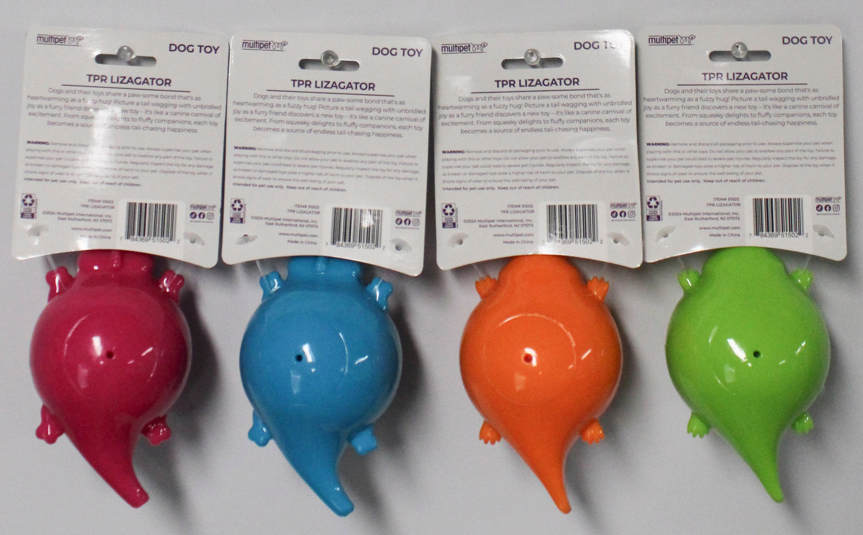 MULTIPET LIZAGATOR DOG TOY ASST.- 4.75"