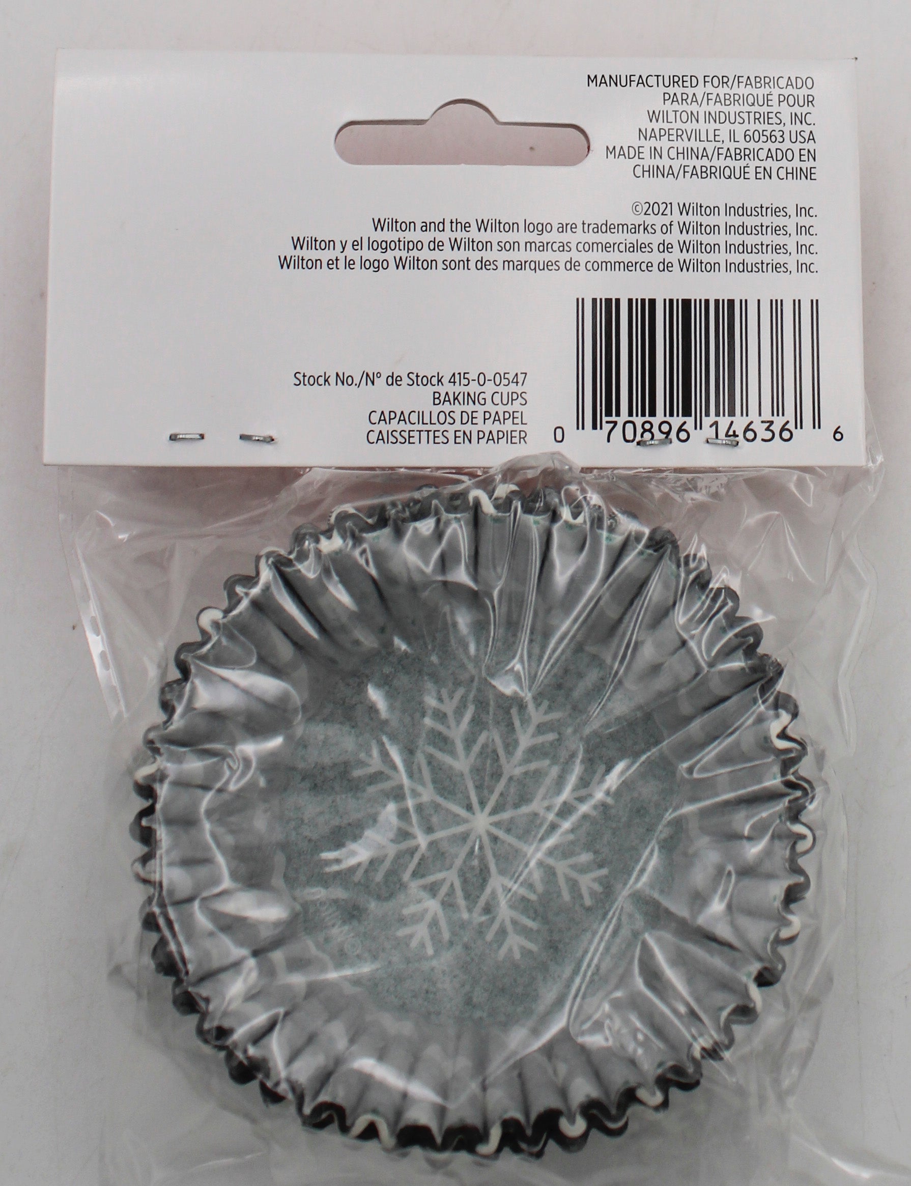 WILTON 75CT HOLIDAY PLAID SNOWFLAKE CUPCAKE LINERS