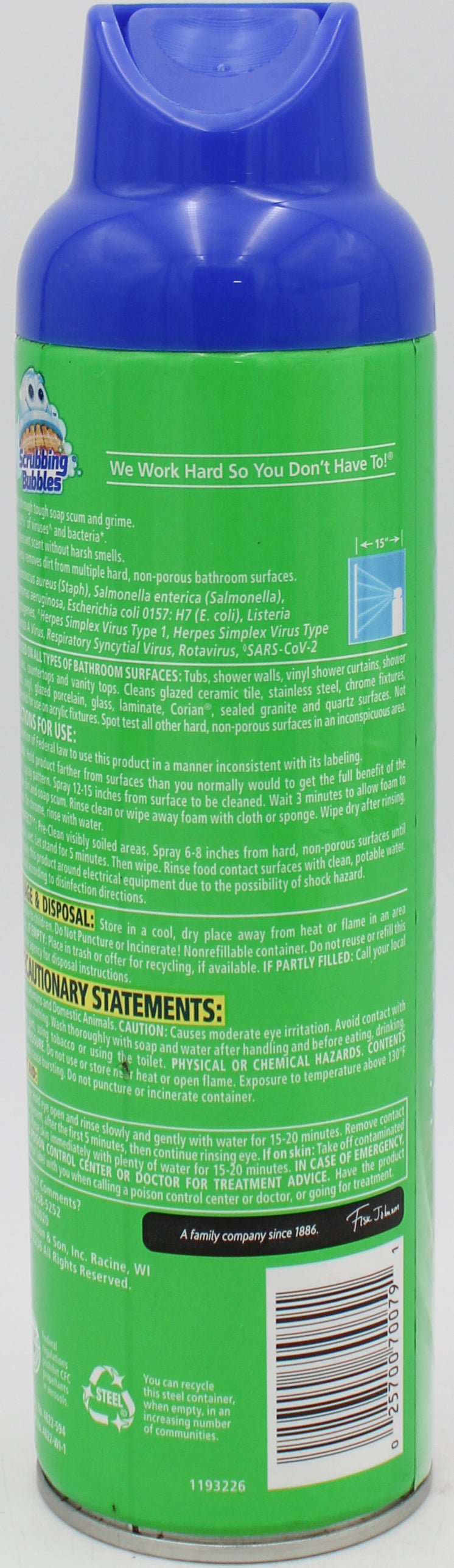 SP SCRUBBING BUBBLES SHOWER FOAMER 20oz RAINSHOWER SCENT