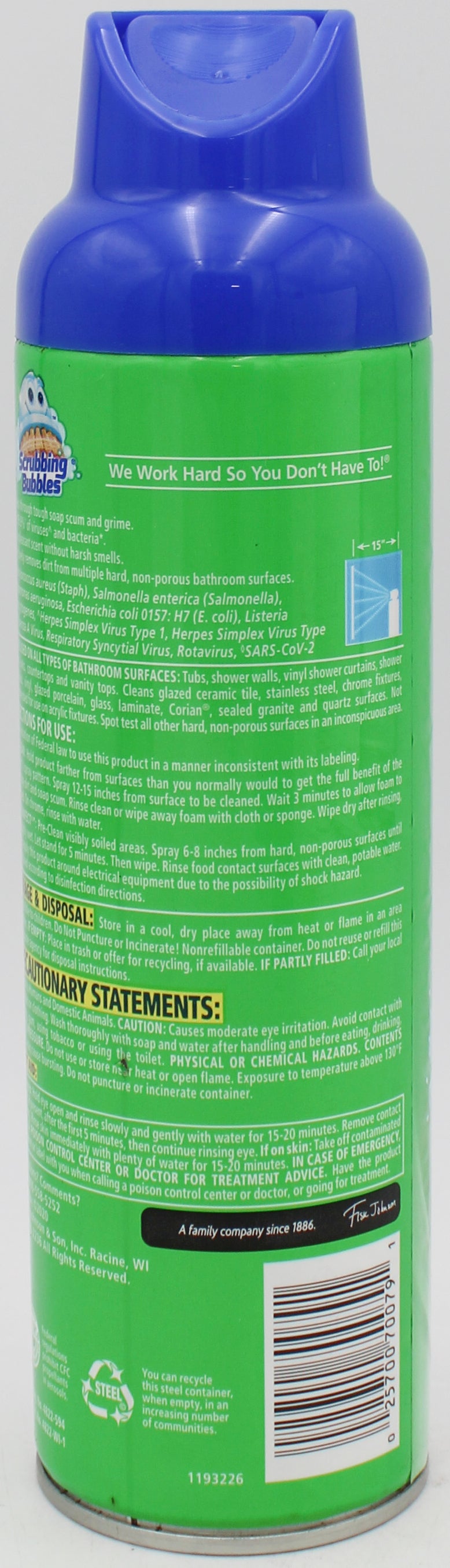 SP SCRUBBING BUBBLES SHOWER FOAMER 20oz RAINSHOWER SCENT