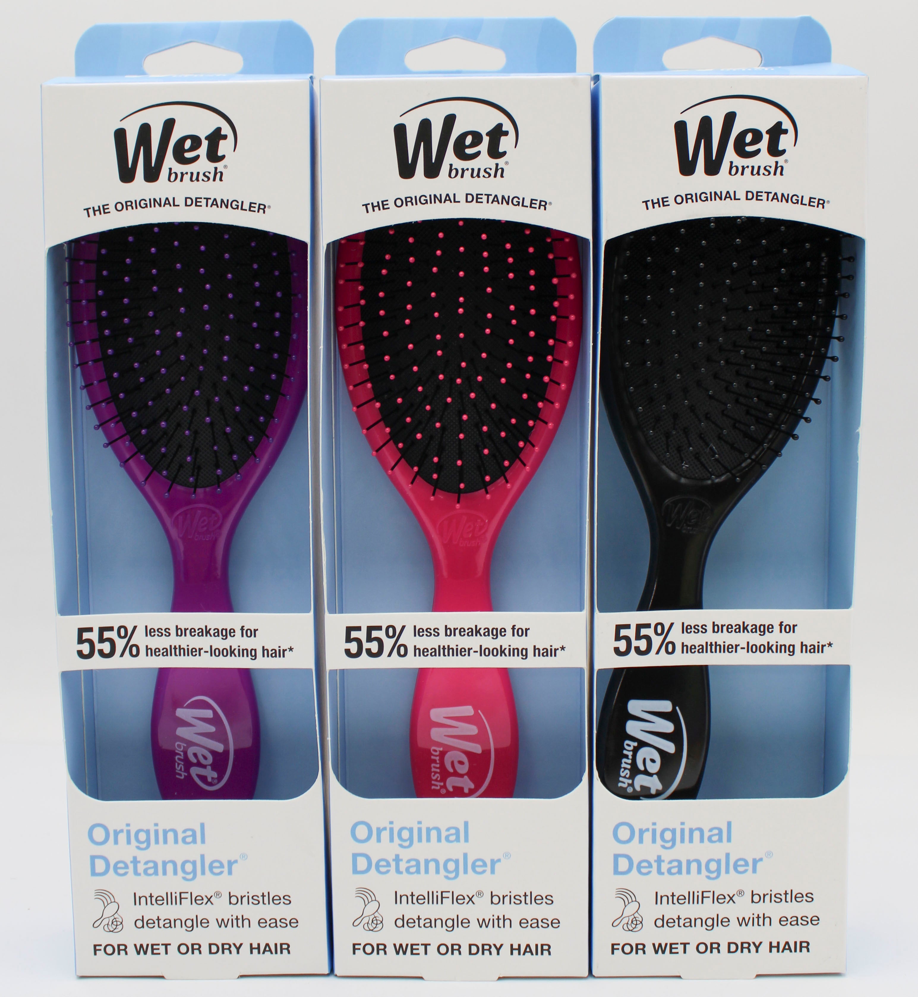 WET BRUSH ORIGINAL DETANGLER 3 ASSORTED COLORS NI