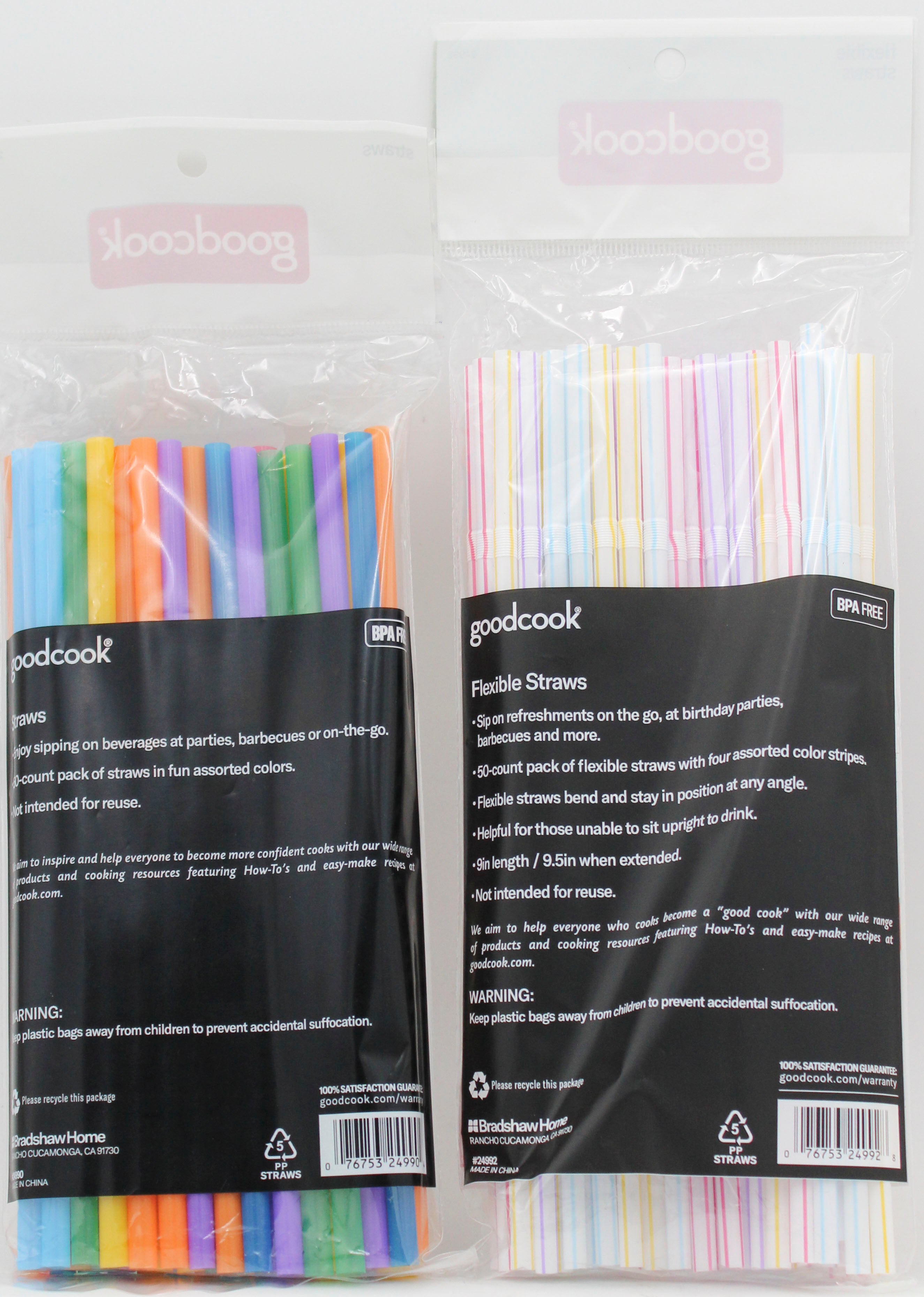 GOODCOOK EVERYDAY 96 PIECE STRAW DISPLAY -50CTJUMBO STRAWS AND 50CT FLEX STRAWS