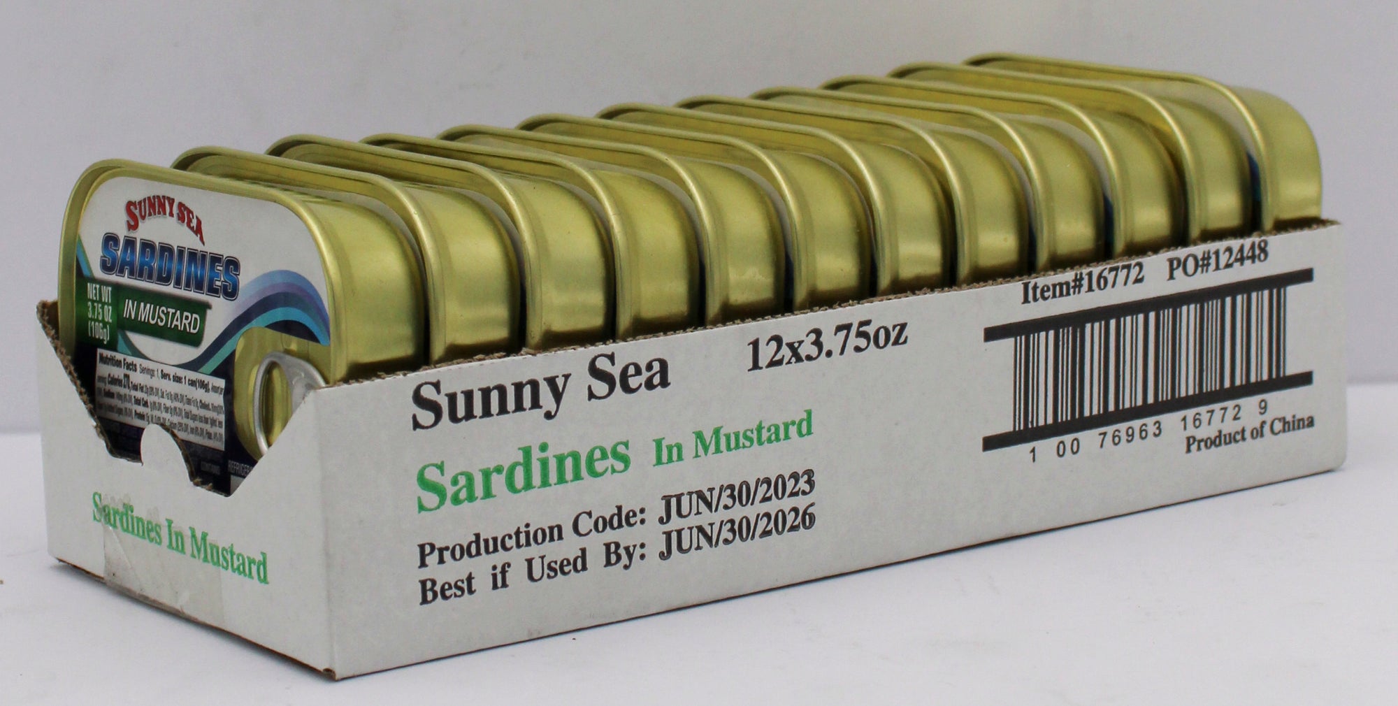 SUNNY SEA SARDINES IN MUSTARD 3.75 Oz BB 6/30/26