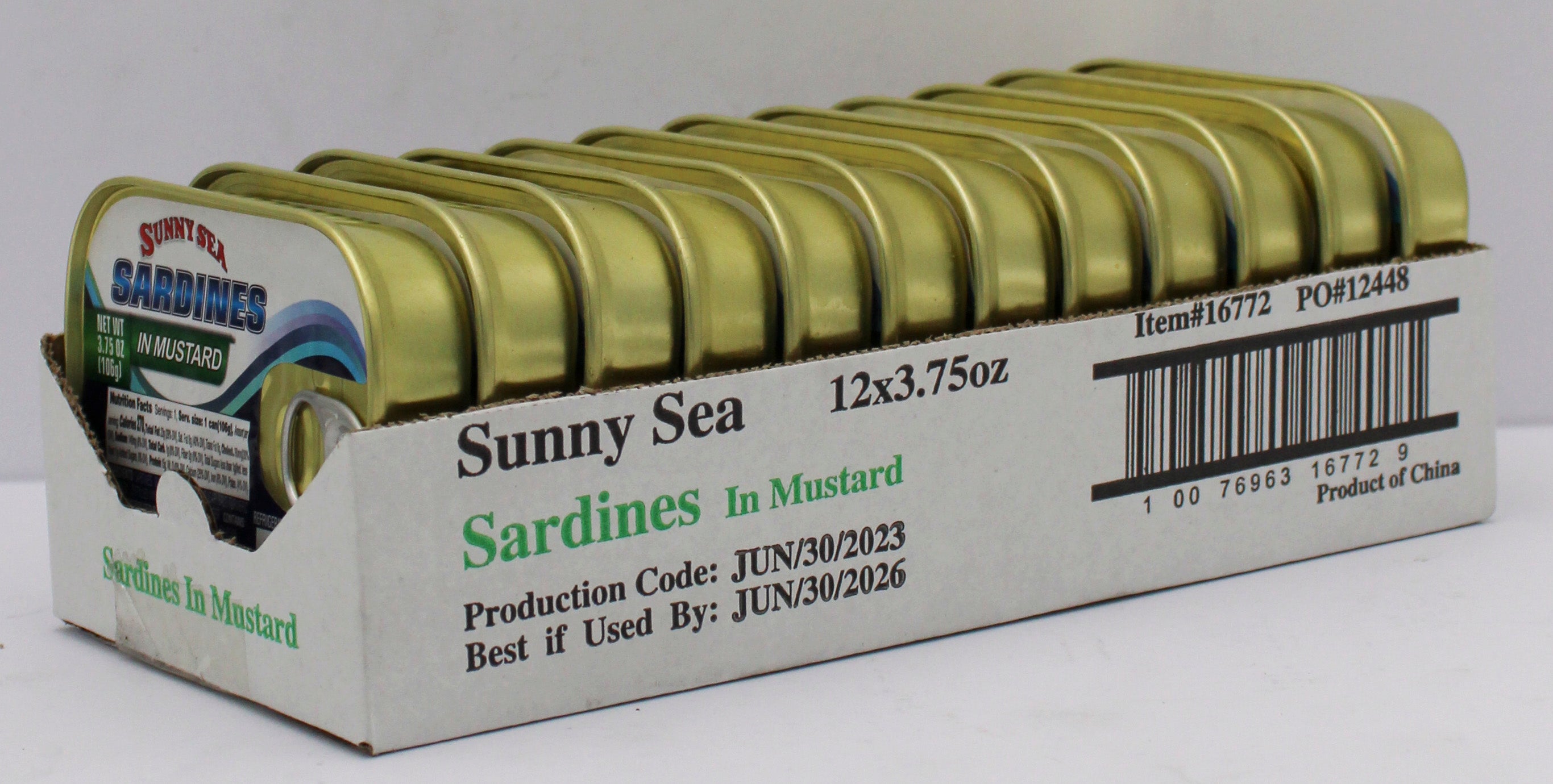 SUNNY SEA SARDINES IN MUSTARD 3.75 Oz BB 6/30/26