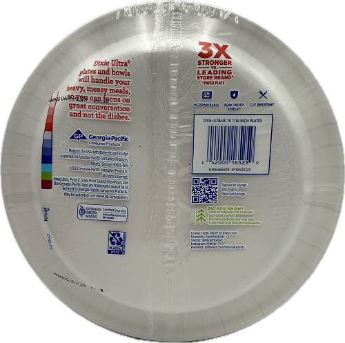 DIXIE ULTRA PLATES 10 1/16 IN 64CT