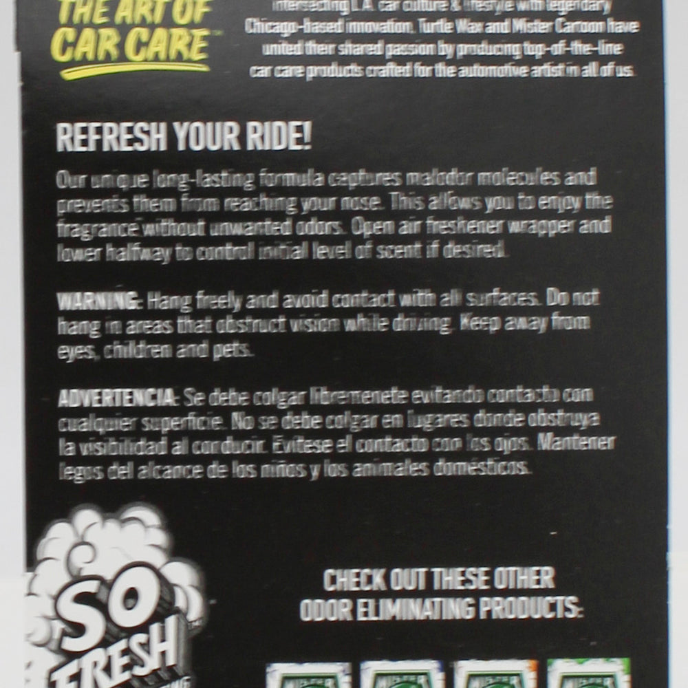 SP TURTLE WAX MISTER CARTOON AUTO AIR FRESHENER 3ct MIDNIGHT