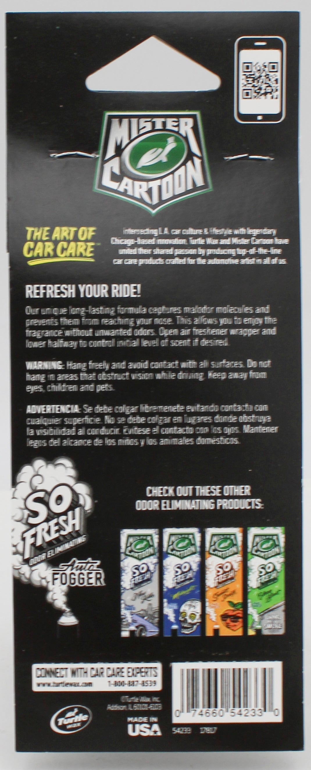 SP TURTLE WAX MISTER CARTOON AUTO AIR FRESHENER 3ct MIDNIGHT