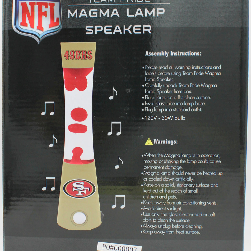 NFL SAN FRANCISCO 49ER LAVA LAMP SPEAKER 16.5"
