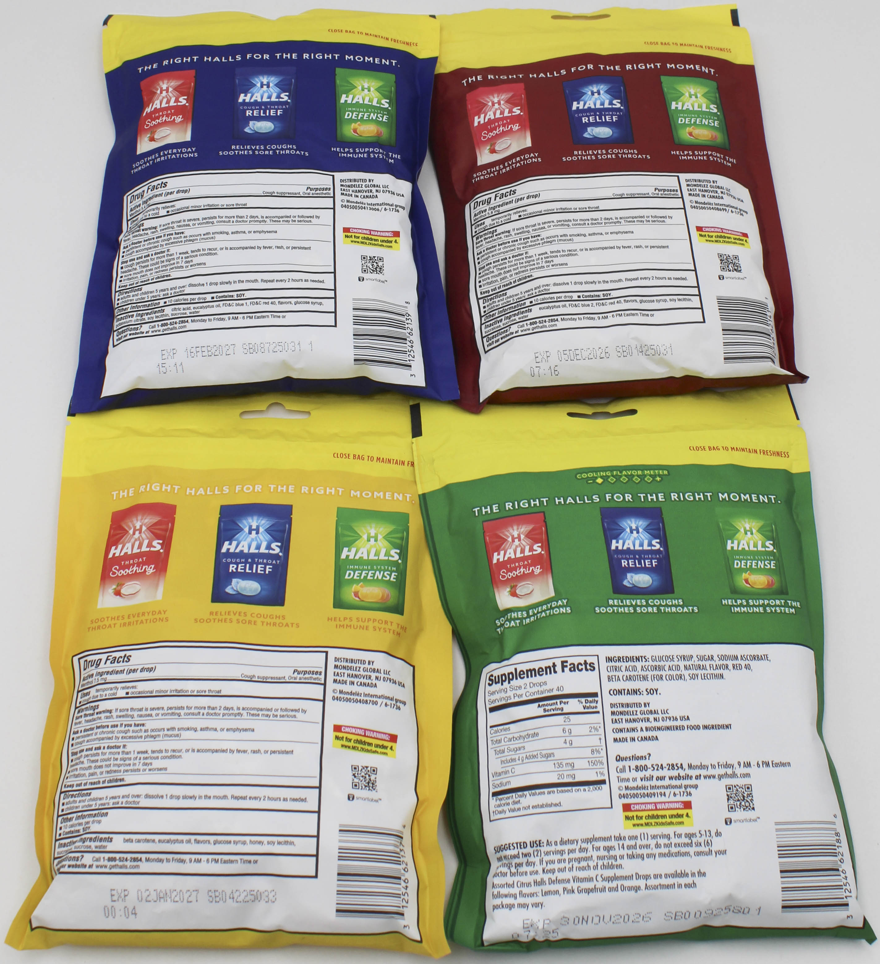 HALLS ECO BAG BASE/DEF 48 CT 11/30/26