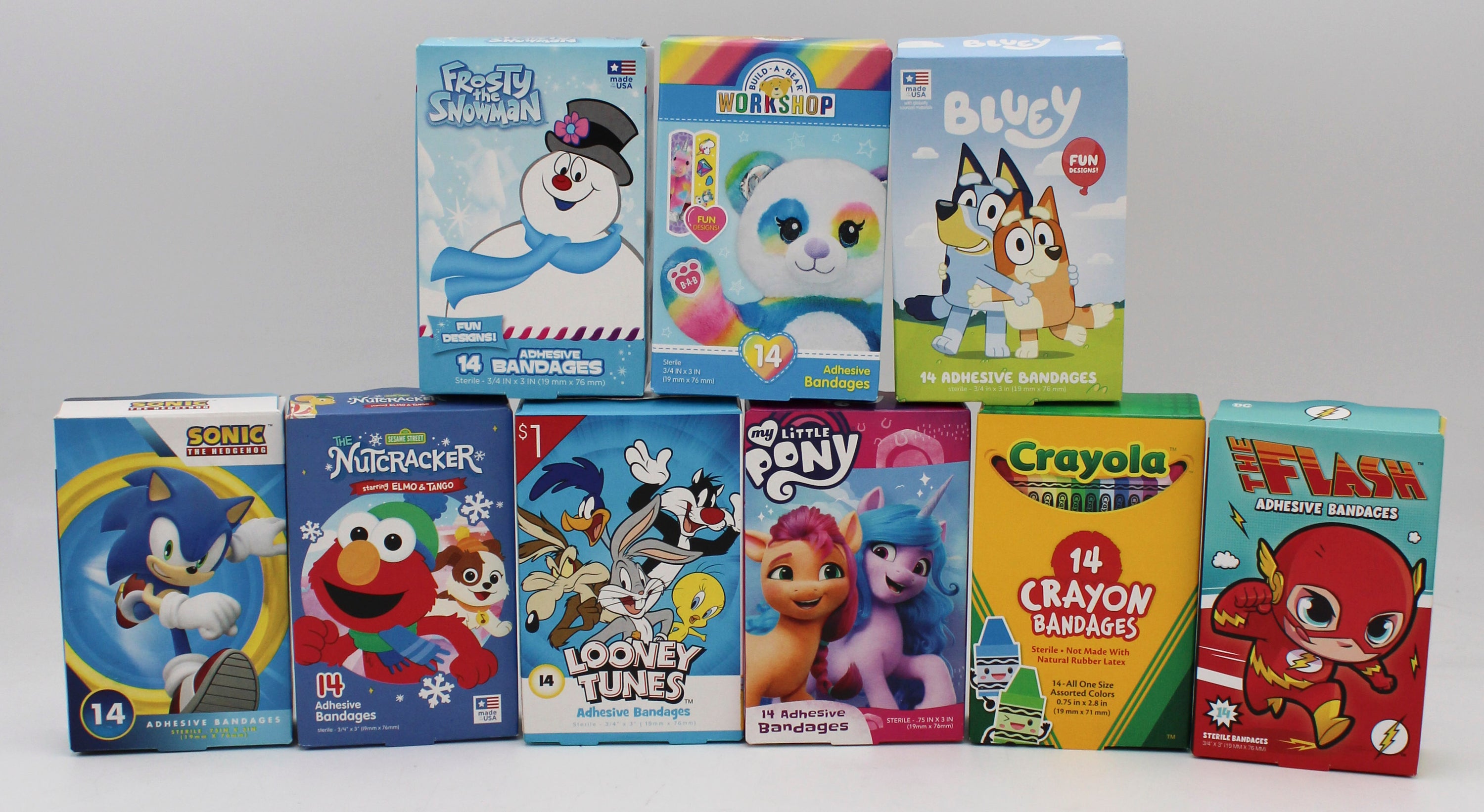 ASSORTED LICENSED 14ct ADHESIVE BANDAGES PP$1 - DIFFERENT ASSORTMENT IN EACH CASE