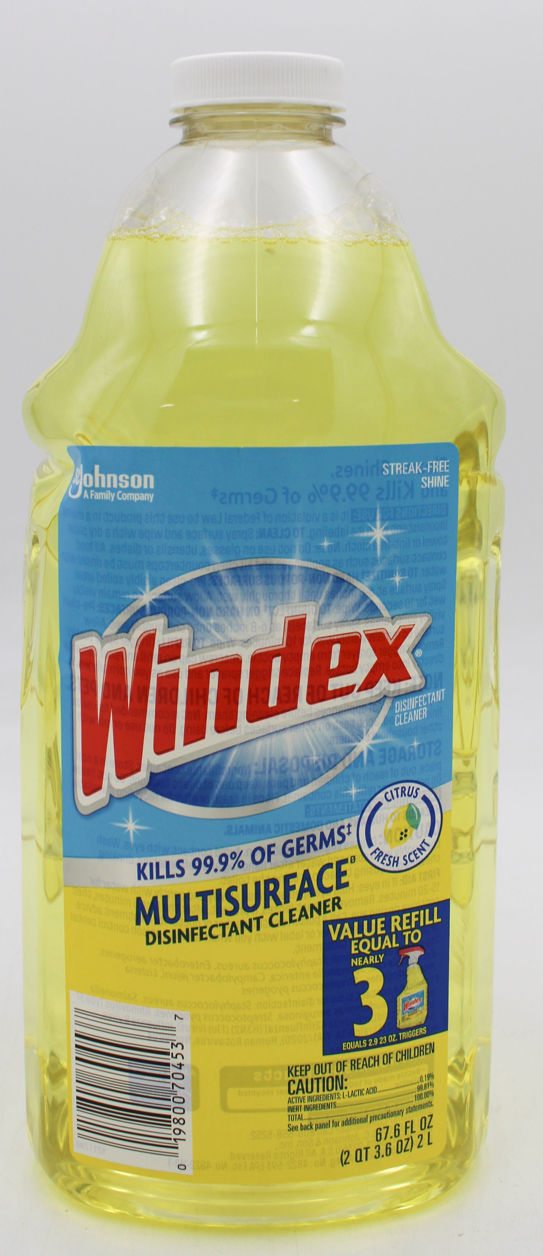 SP WINDEX DISINFECTANT CITRUS FRESH SCENT REFILL 67.6floz