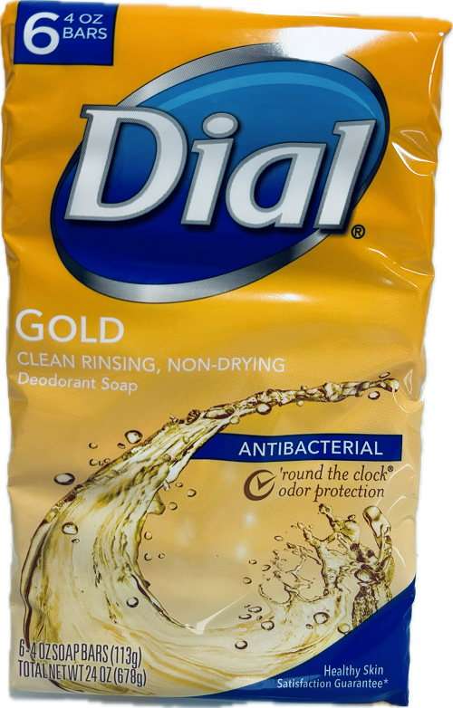 DIAL BAR SOAP 6-4OZ BARS GOLD