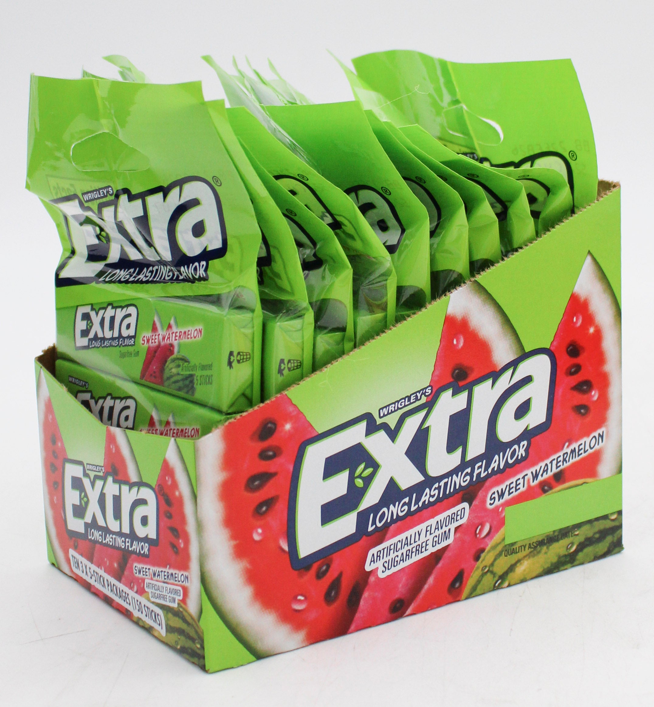 EXTRA SWEET WATERMELON CHEWING GUM BB  3 PK 2/22/26