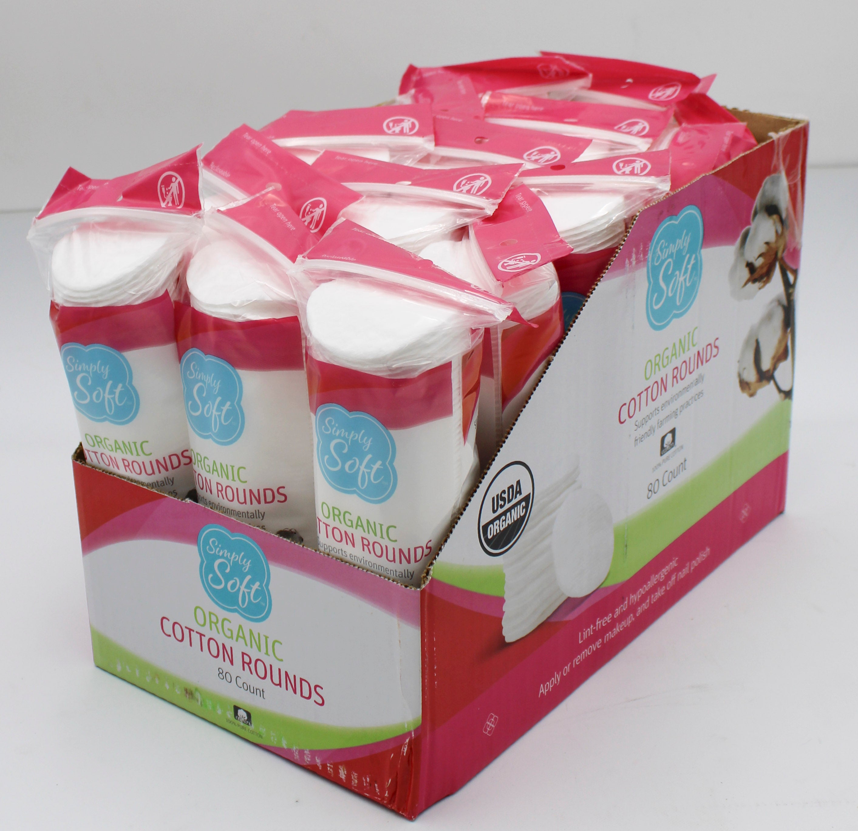 Organic Cotton Rounds 80ct Bulk Pack
