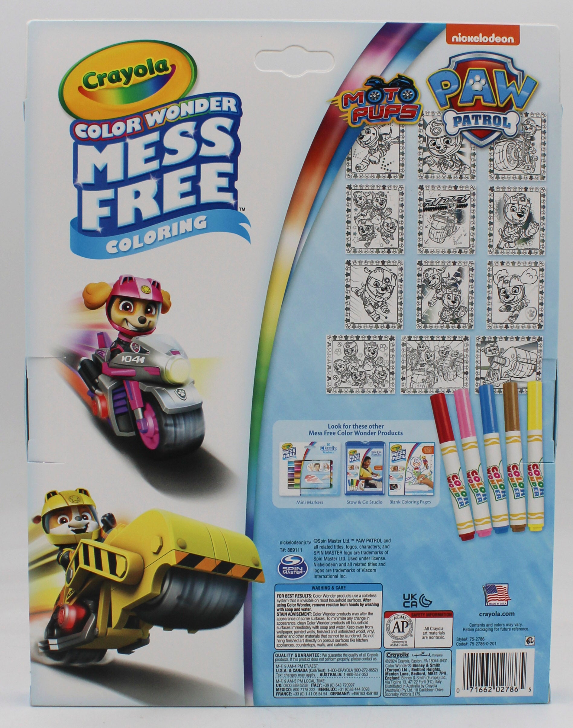 CRAYOLA COLOR WONDER METALLIC BOX SET, PAW PATROL NI