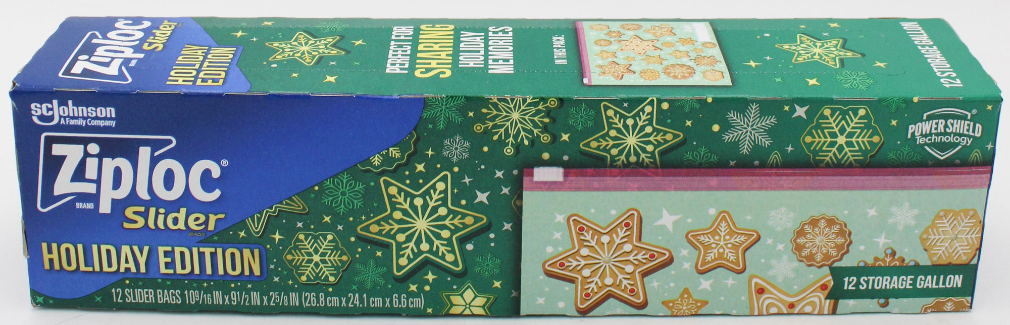 SP  ZIPLOC BAG 12ct HOLIDAY GALLON SLIDER STORAGE
