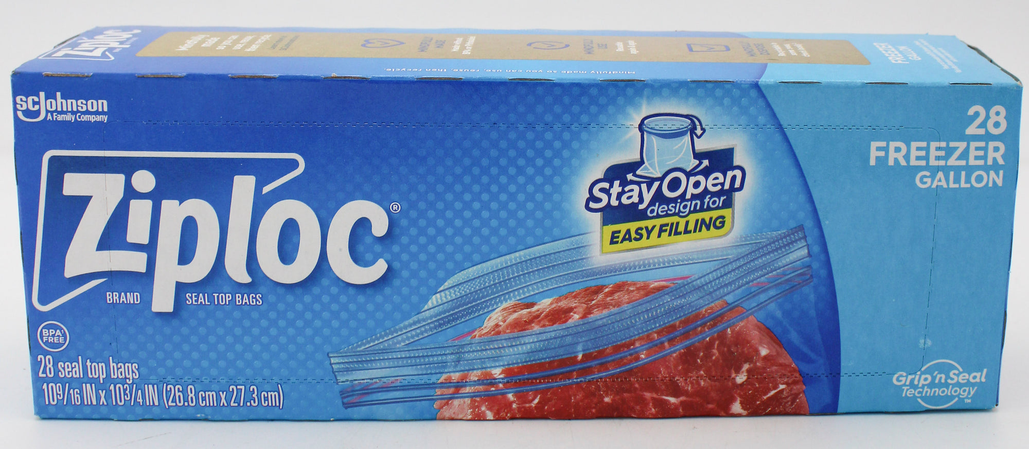 SP ZIPLOC BAG FREEZER  28CT GALLON