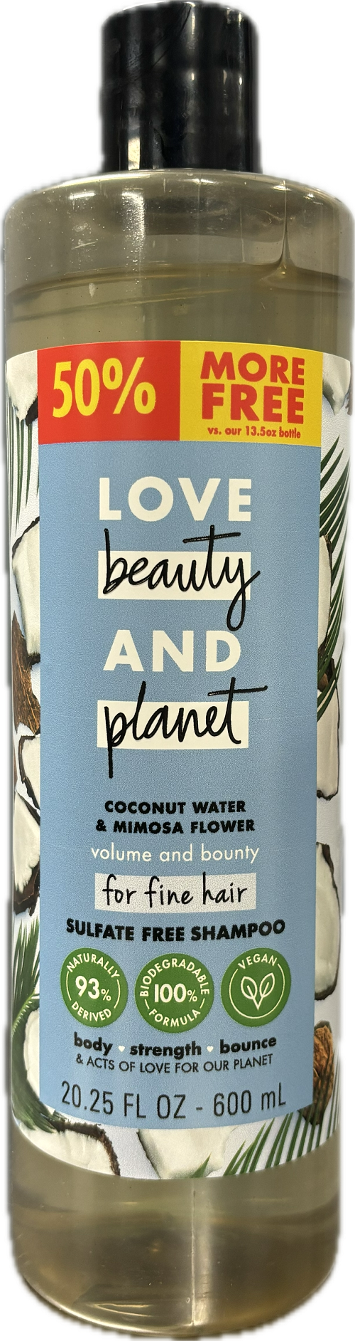 LOVE BEAUTY AND PLANET SHAMPOO 20.25oz COCONUT WATER&MIMOSA FLOWER