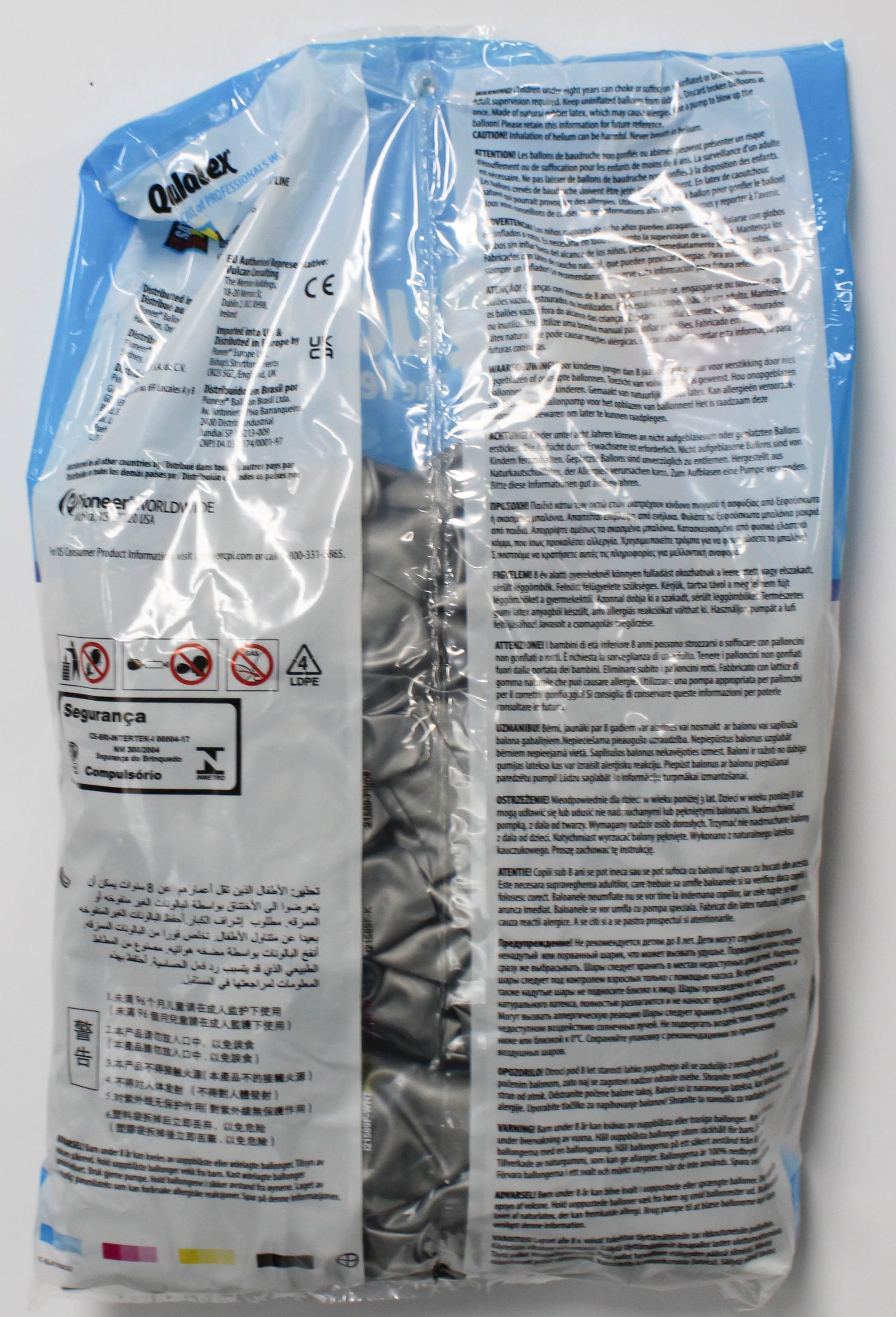 Silver Latex Balloons 9" 100-Pack Wholesale