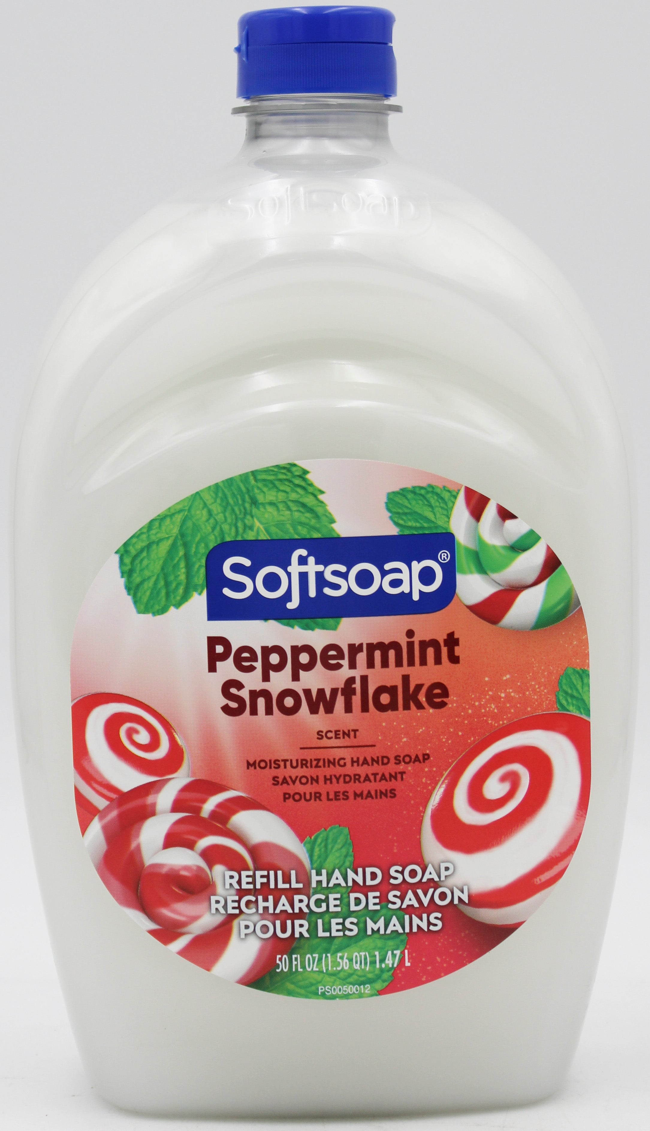 SOFTSOAP LIQUID HAND SOAP REFILL PEPPERMINT SNOWFLAKE 50floz/1.47L NI